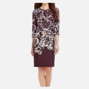 ANTONIO MELANI FABIEENE DRESS SHEATH FLORAL POTION, SZ 4